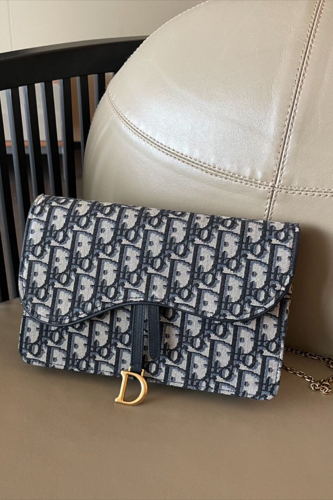 Dior Saddle Pouch with Chain