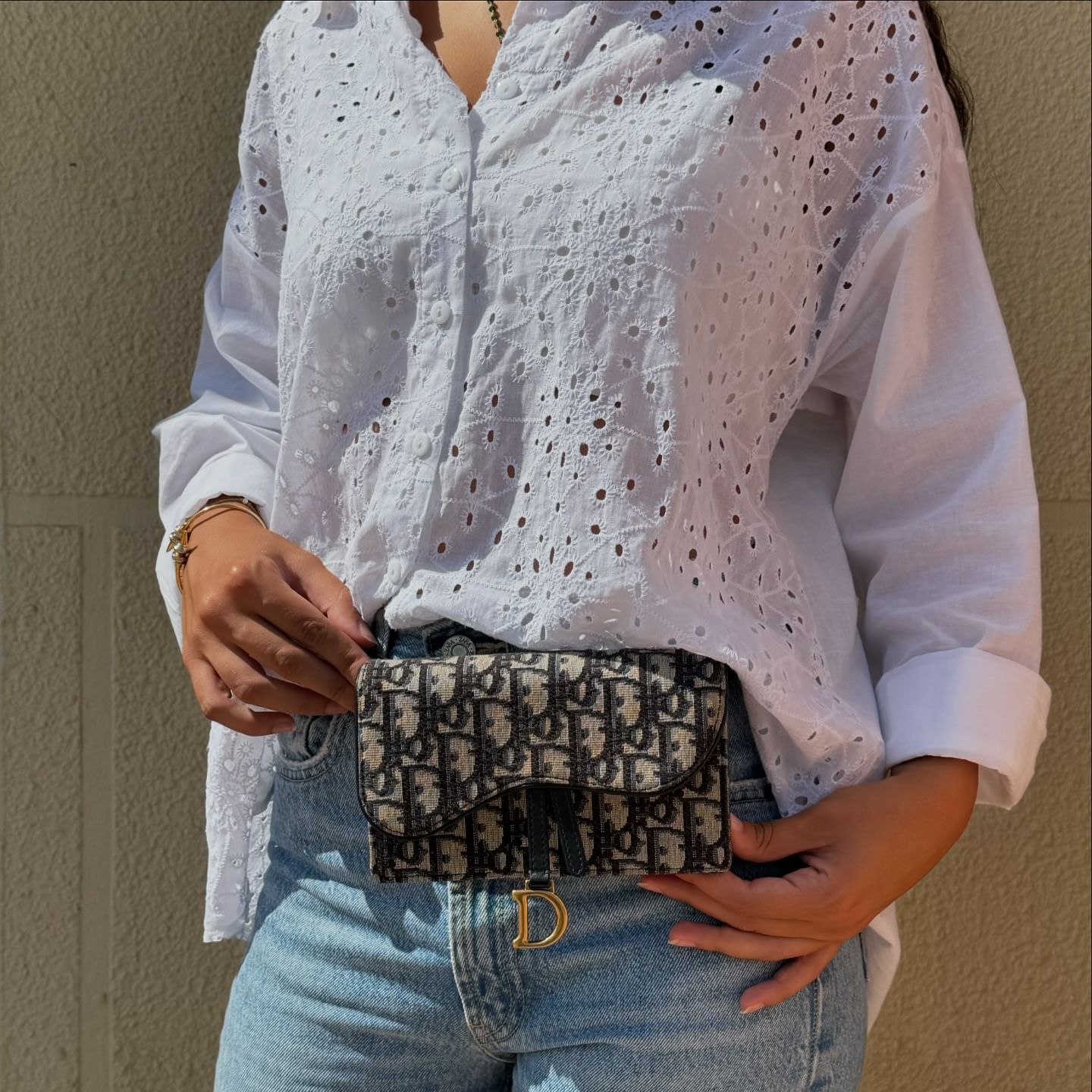 Dior Saddle Pouch with Chain