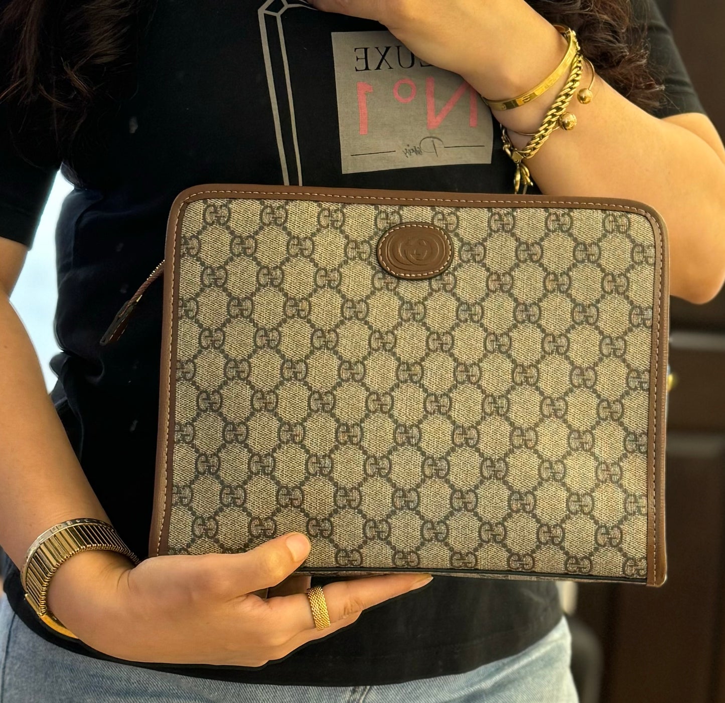 GUCCI BICOLOR GG POUCH
