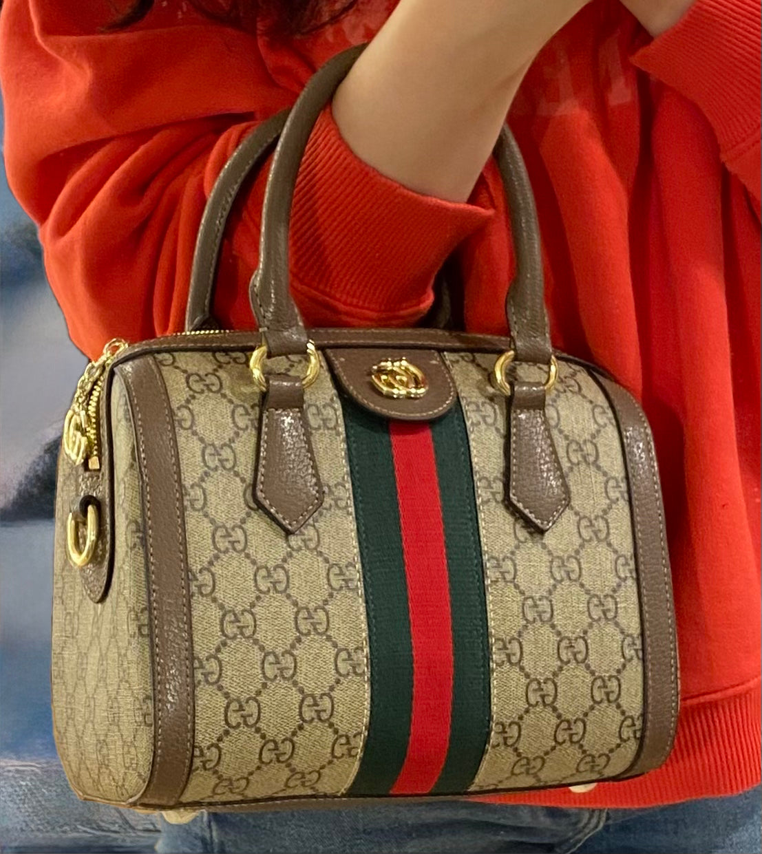 Ophidia GG Small Top Handle Bag