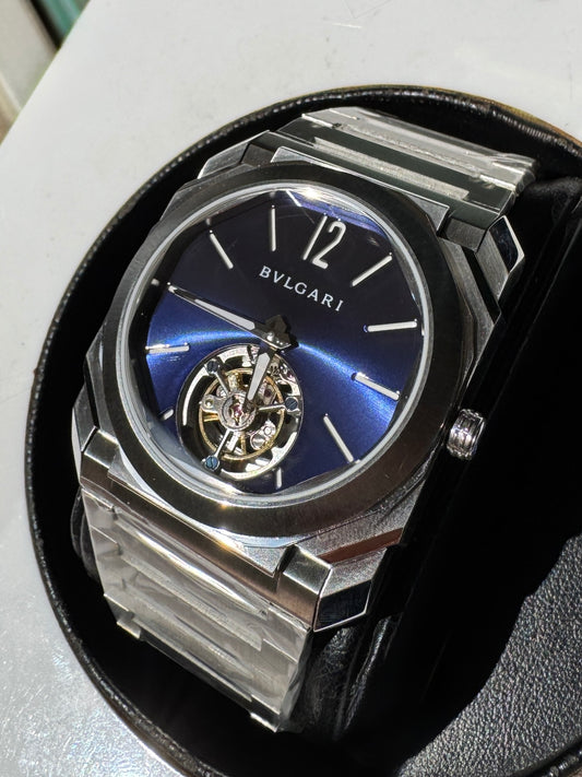 Bulgari Octo Finissimo Tourbillon Blue Marble Dial