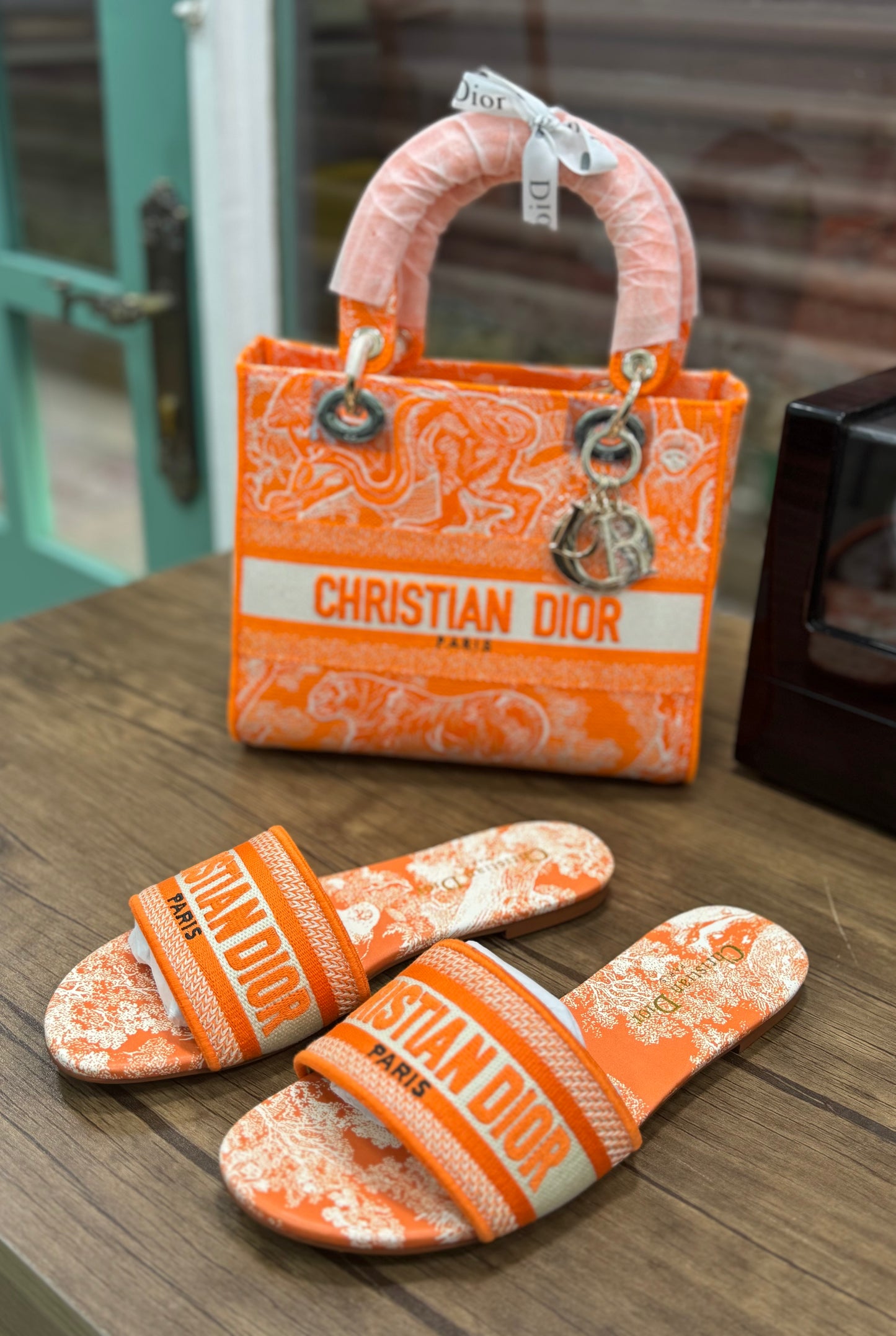 Lady Dior toile de jouy bag