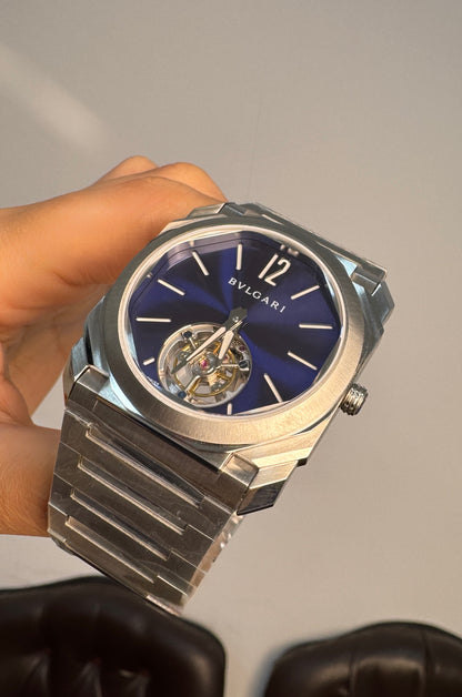 Bulgari Octo Finissimo Tourbillon Blue Marble Dial